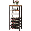 Soluzione funzionale porta bottiglie da vino in metallo nero