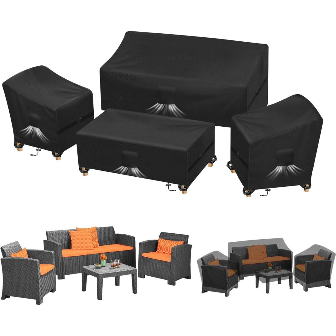 Soluzione funzionale coperture per set arredo giardino impermeabile da esterno