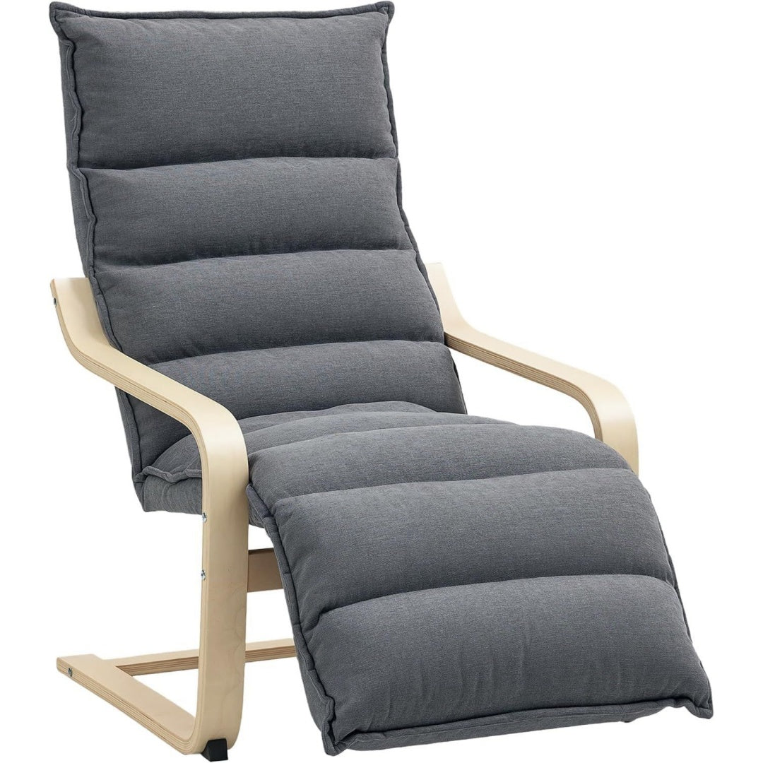Design versatile poltrone in legno regolabile grigio