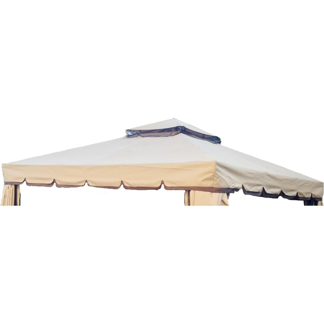 Soluzione funzionale gazebo in tessuto impermeabile beige