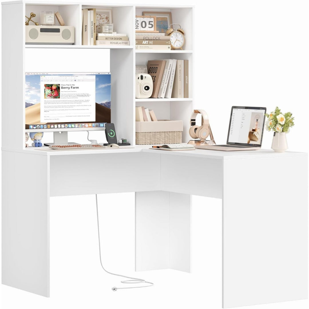 Soluzione funzionale postazioni di lavoro per computer bianco