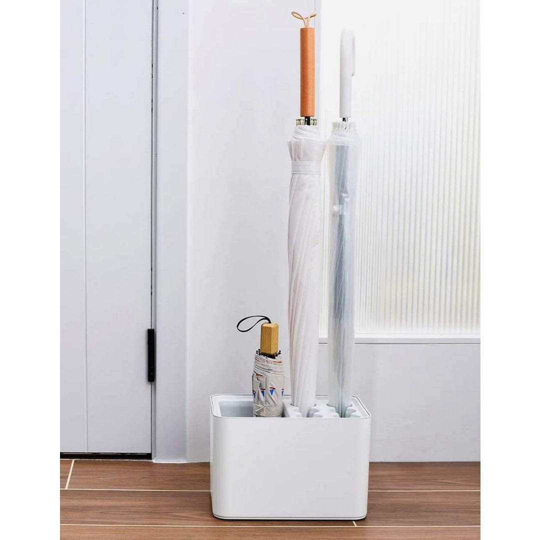 Design versatile porta ombrelli salvaspazio bianco