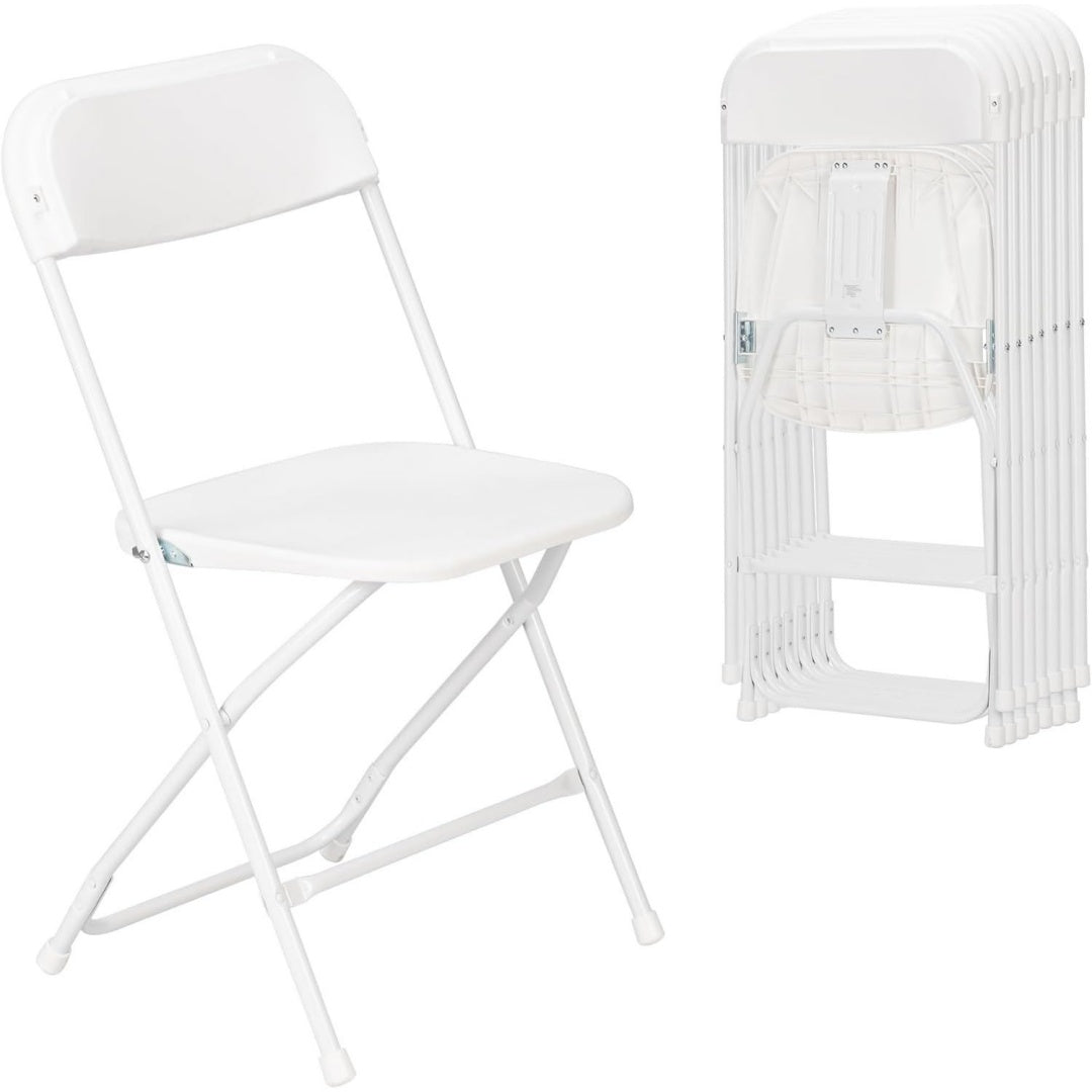 Design versatile sedie pieghevoli in metallo bianco