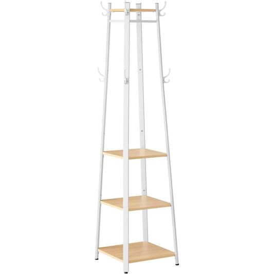 Design versatile appendiabiti in metallo salvaspazio bianco